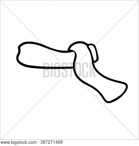 Cozy Clothes: Scarf. Doodle Style Graphic Elements