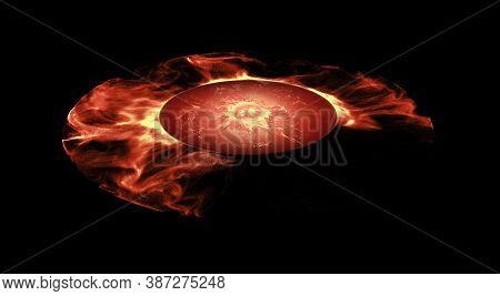 Glowing Stargate Event Horizon Portal. Time Travel, Outer Space, Singularity And Gravitational Waves