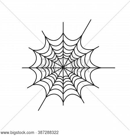 Creepy Spider Web Vector Illustration. Spider Web Isolated. Vector Eps10