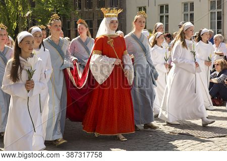 Bruges (brugge), Belgium. 5 May 2016. Procession Of The Holy Blood.