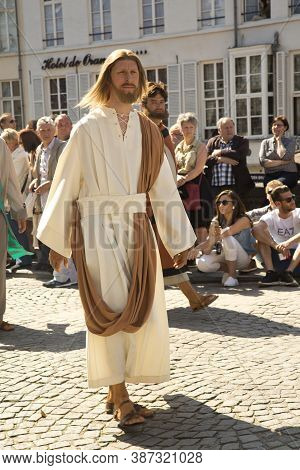 Bruges (brugge), Belgium. 5 May 2016. Procession Of The Holy Blood.