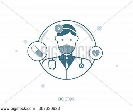 Medical Doctor Icon, Logo Design Vector Eps