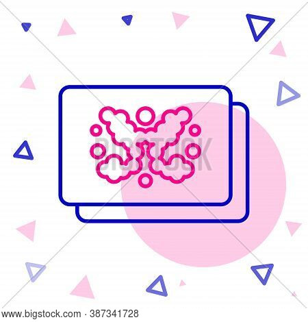 Line Rorschach Test Icon Isolated On White Background. Psycho Diagnostic Inkblot Test Rorschach. Col