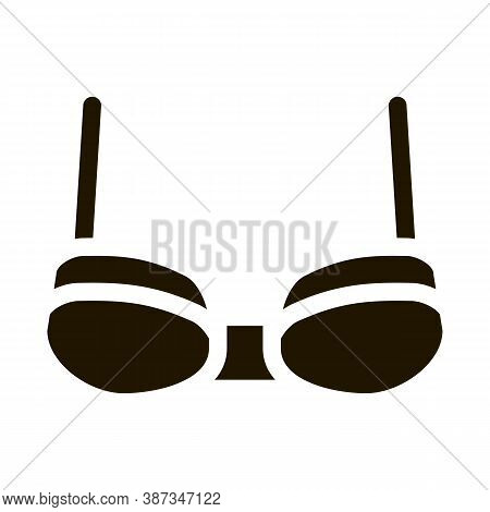Balconette Bra Glyph Icon Vector. Balconette Bra Sign. Isolated Symbol Illustration