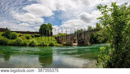 View Of A Bridge Of Navarrenx In The French Pyrenees