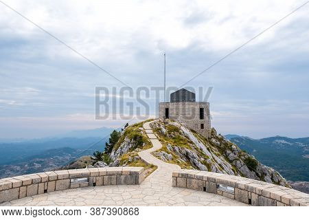 View Of Lovcen National Park And Building Of Njegos Mausoleum. Montenegro