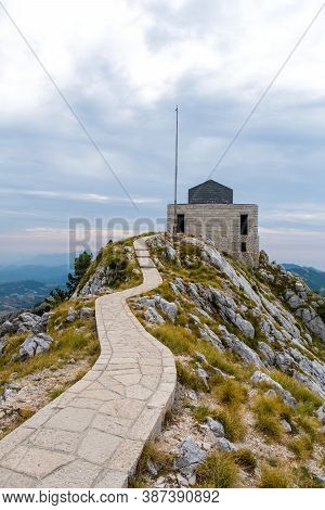 View Of Lovcen National Park And Building Of Njegos Mausoleum. Montenegro