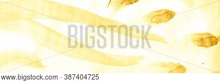 Stylized Poster. Ochre And Light Arabic Fabric. Abstract Graphic Ornament. White Stylized Poster. In