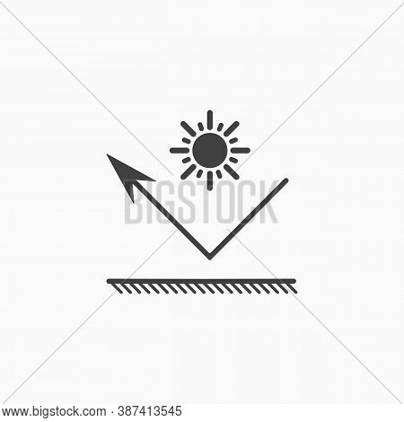 Heat Reflector Icon. Sun Rays Protection. Heatproof Material