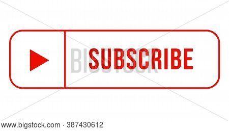 Subscribe Button Icon. Vector Stock Illustration. Business Concept Subscribe Pictogram.