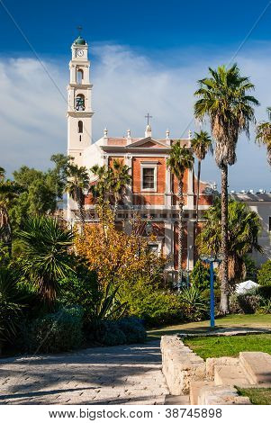 Iglesia de San Pedro en el casco antiguo de Jaffa. Israel.