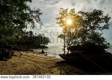 Tub Kaek beach in Krabi Thailand atsunset