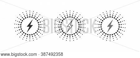 Wireless Charging Variations Of Icons. Wireless Charging Icon Concept. Charging Icons Set For Web An