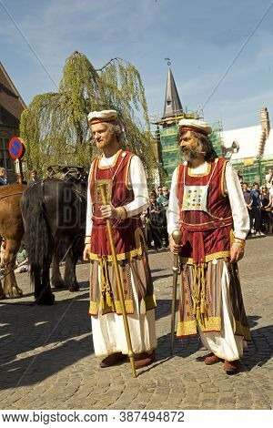 Bruges (brugge), Belgium. 5 May 2016. Procession Of The Holy Blood.