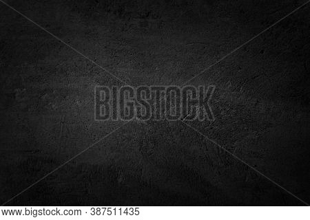 Art Black Concrete Stone Texture For Background In Black. Abstra