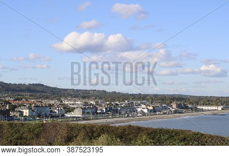 View Of The City Bray From The Sea. Co. Wicklow, Ireland.