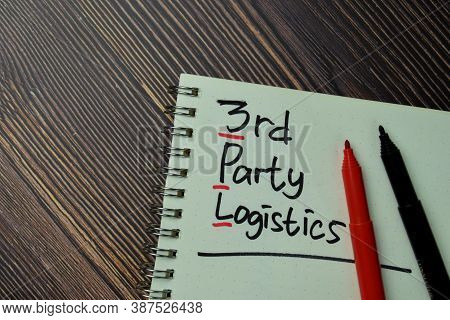 3rd Party Logistics Write On A Book Isolated On Office Desk.