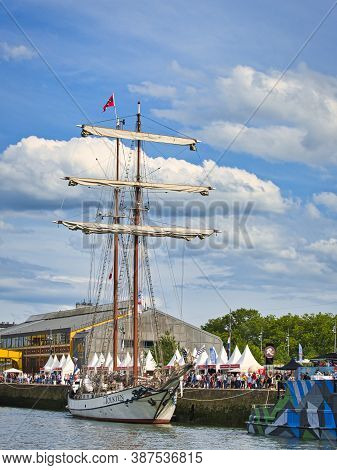 Rouen, France - June Circa, 2019. Sailing Ship Jr Tolkien On The Seine River In France, For Armada E