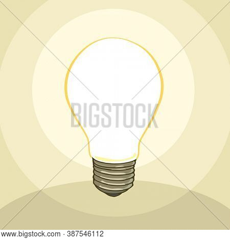 An illustration of a typical classic light bulb