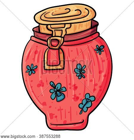 Cute Illustrationtion Jar, Vector Doodle Illustration. Vector Illustration By Hand.