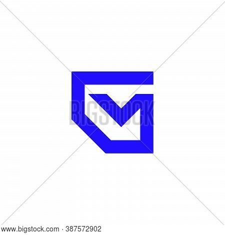 A Logo Of The Letter G And The Letter M Which Forms A Letter Envelope