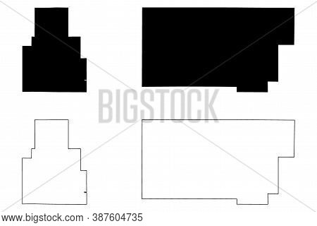 Union And Tippah County, Mississippi (u.s. County, United States Of America, Usa, U.s., Us) Map Vect