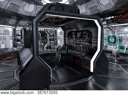 3D Rendering Science Fiction Space Ship