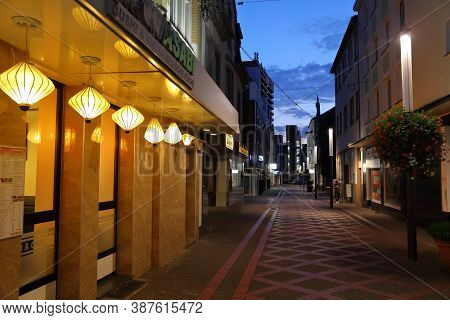 Gelsenkirchen, Germany - September 16, 2020: People Visit Downtown Gelsenkirchen, Germany. Gelsenkir