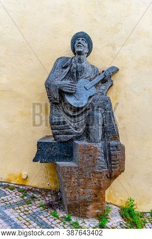 Prague, Czech Republic - May 26, 2020: Statue Of Czech Musician Karel Hasler At Old Castle Stairs, P