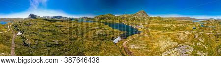 Hiking in amazing Jotunheimen National Park in Norway, Synshorn Mountain
