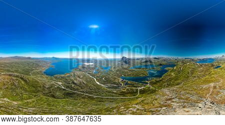 Hiking in amazing Jotunheimen National Park in Norway, Synshorn Mountain