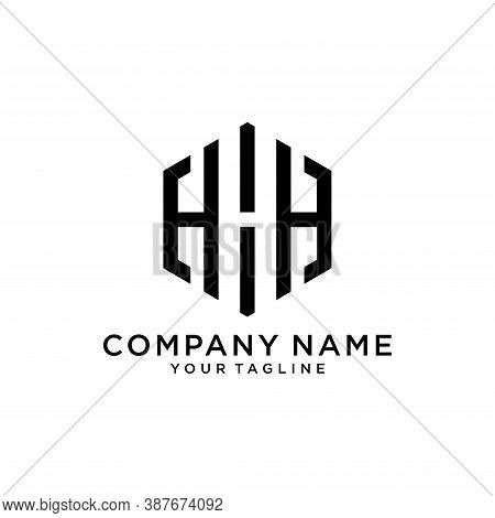 Initial Hhh, Hexagon Modern Abstract Element Icon Logo Design.