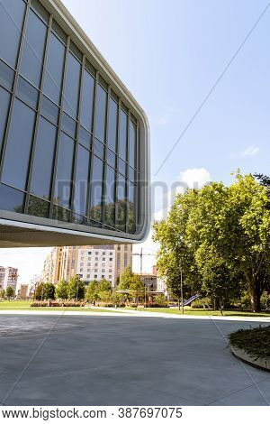 Santander, Spain - 13 September 2020: View Of The Centro Botin, An Arts Centre Designed By Pritzker 