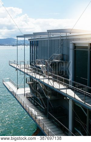 Santander, Spain - 13 September 2020: View Of The Centro Botin, An Arts Centre Designed By Pritzker 