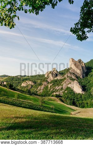 Roccamalatina Rock Formations Near Modena, Emilia Romagna, Italy.