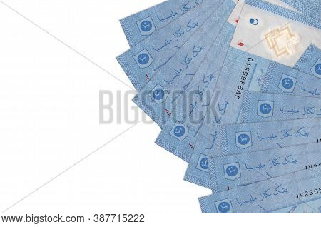 1 Malaysian Ringgit Bills Lies Isolated On White Background With Copy Space. Rich Life Conceptual Ba