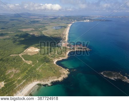 Aerial View Of Snake Island At Arkutino Region, Burgas Region, Bulgaria