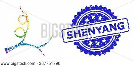 Bright Colorful Vector Liana Sprout Collage For Lgbt, And Shenyang Rubber Rosette Seal Imitation. Bl