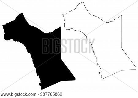 Garissa County (republic Of Kenya, North Eastern Province) Map Vector Illustration, Scribble Sketch 