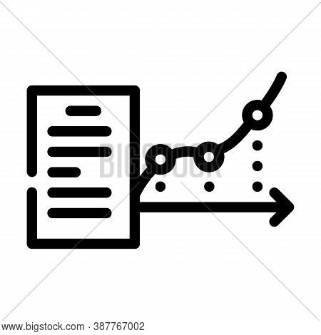 Report Analysis Line Icon Vector Black Illustration