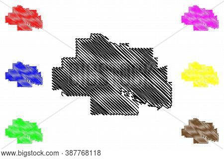 Regina City (canada, Saskatchewan Province) Map Vector Illustration, Scribble Sketch City Of Regina 