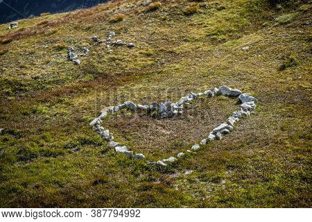 Stoned Heart Western Tatras Mountains, Slovak Republic. Hiking Theme. Seasonal Natural Scene.