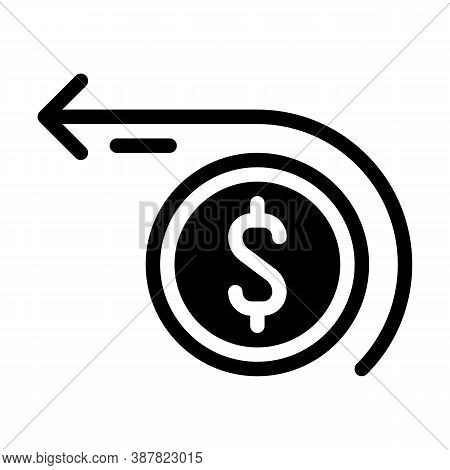 Money Purchaise Glyph Icon Vector Black Illustration
