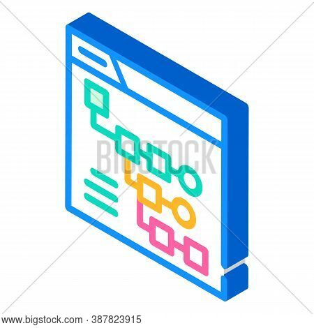 Exploratory Data Analysis Isometric Icon Vector Illustration