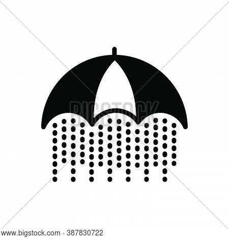 Black Solid Icon For Constant Constant Rain Heavy-rain Consistent Continual Stable Stagnant Still