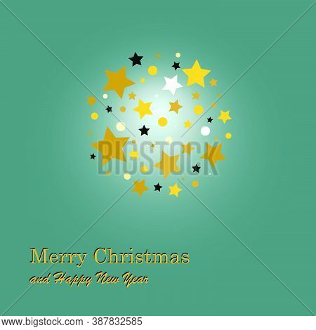 Vector Christmas Postcard. Lettering 
