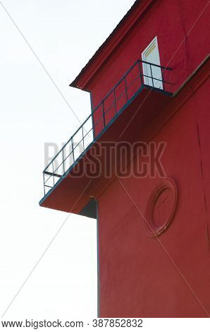 Ukraine, Fragment Khablovsky Lighthouse, Which Stands In The Field For Relaying The Signal Of Conduc