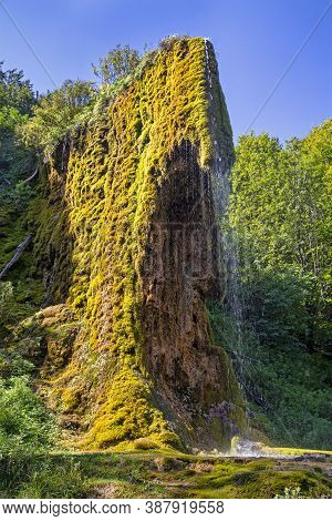 Wonderful Prskalo Waterfall Is Located In Eastern Serbia, On The Mountain Kucaj. Water From The Spri