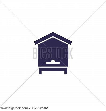 Hive Vector Icon On White, Eps 10 File, Easy To Edit