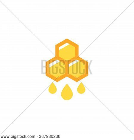 Honey Logo With Honeycomb, Vector, Eps 10 File, Easy To Edit